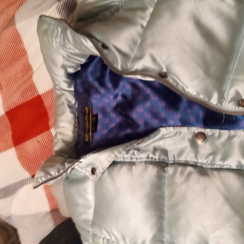 Gray Quilted Puffer Jacket with Water-Resistant Fabric